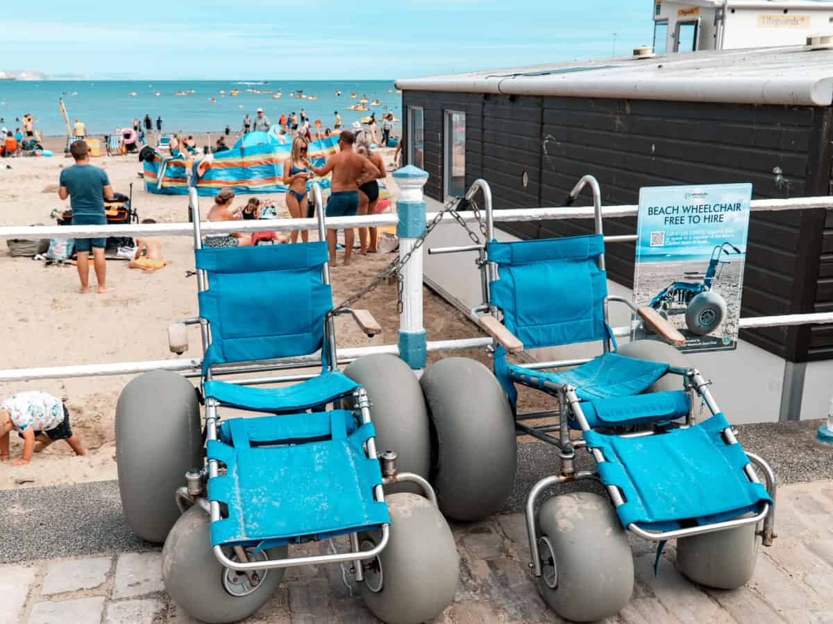 Beach Wheelchair Hire on Weymouth Beach Free Facility for the Disabled