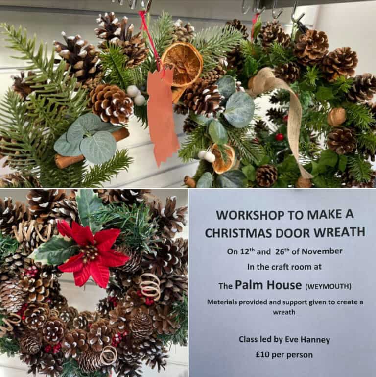 palm house weymouth Christmas Wrweath Workshop 768x769
