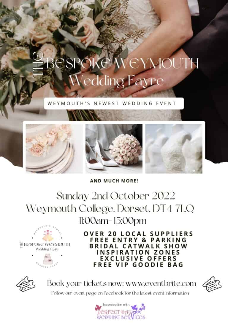The Bespoke Weymouth Wedding Fayre Official Poster 1 768x1086