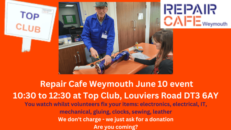 Repair Cafe Weymouth June 10 event  768x432