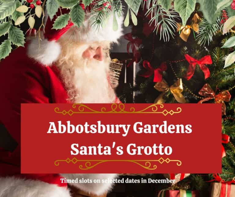 Abbotsbury Gardens Santas Grotto 2023 768x644