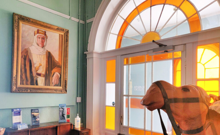 The Reception Lobby with friendly camel