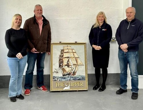 New Home for ‘Clipper’ Historic Weymouth Town Centre Building Sign