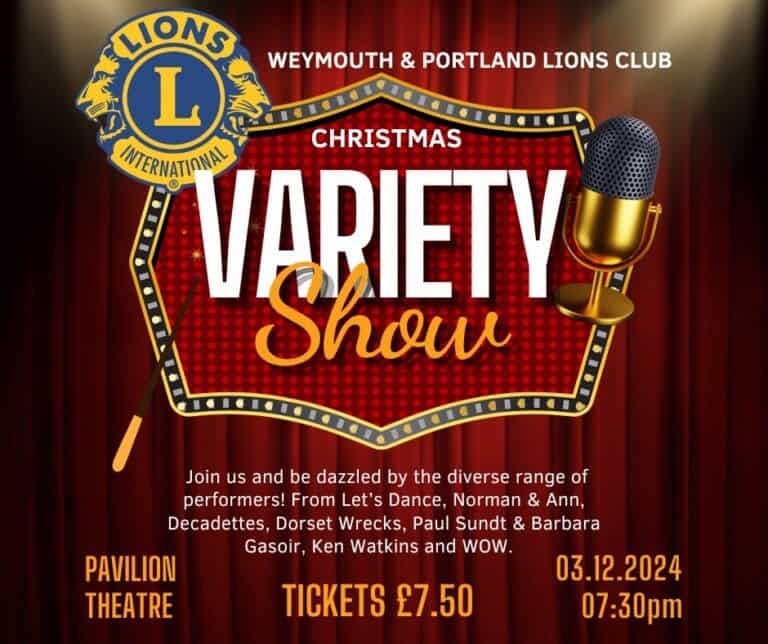 Lions Christmas Variety Show Poster 3rd Dec 2024 768x644