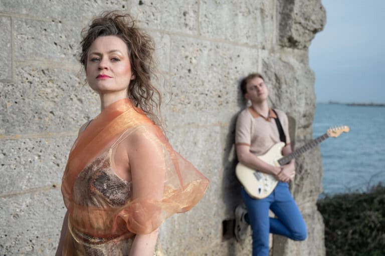 Orpheus and the Underworld Teatro Vivo photo by Jane Jackson image Tamsin Fessey as Eurydice and Archie Rowell as Orpheus 2 768x511